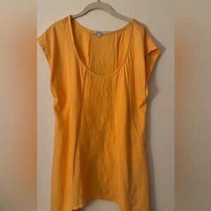 Prairie Underground Organic Cotton Tunic Top – Orange/Coral, Size M